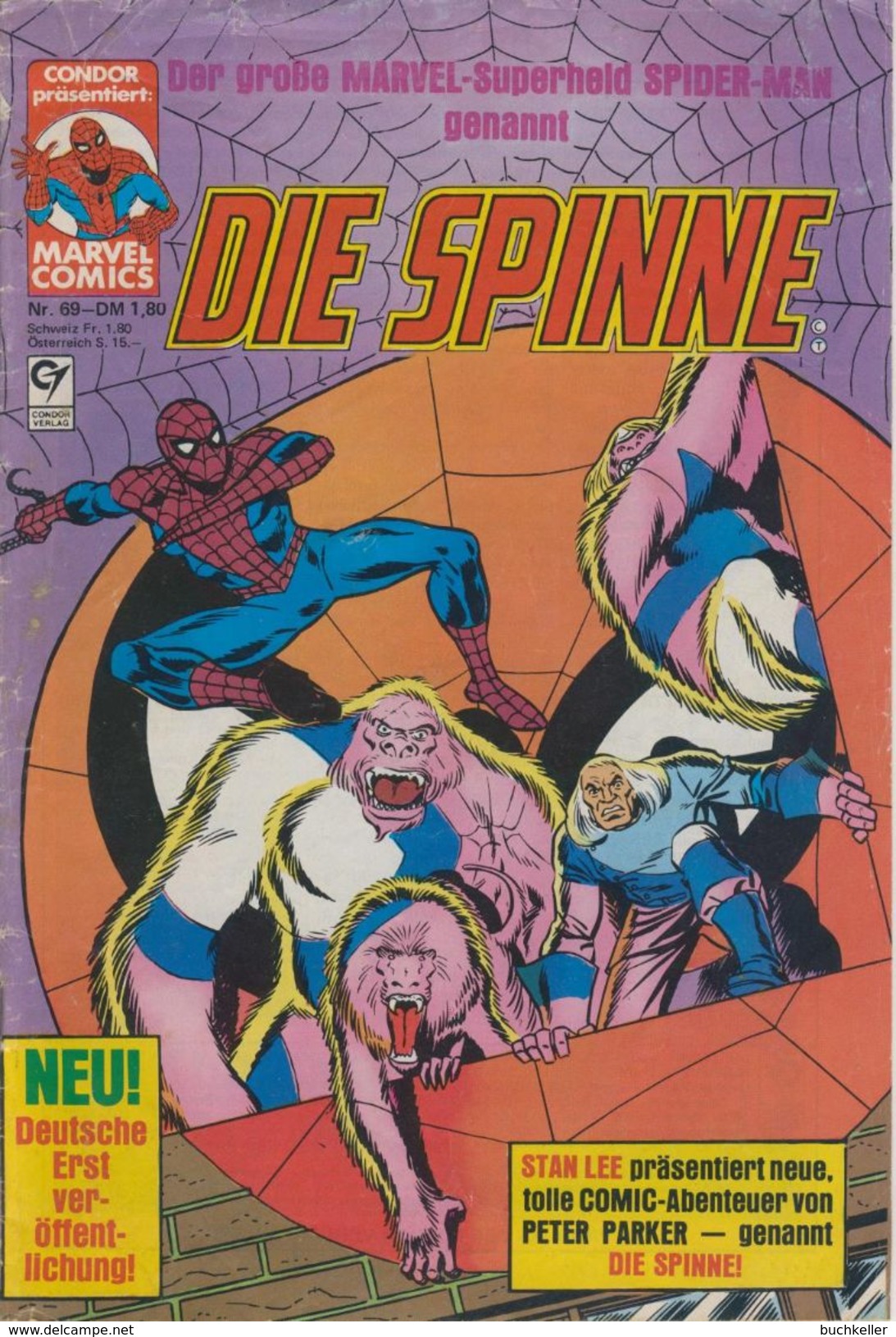 Die Spinne Nr. 69 Condor Verlag Marvel Comicheft Spider-Man - Sonstige & Ohne Zuordnung