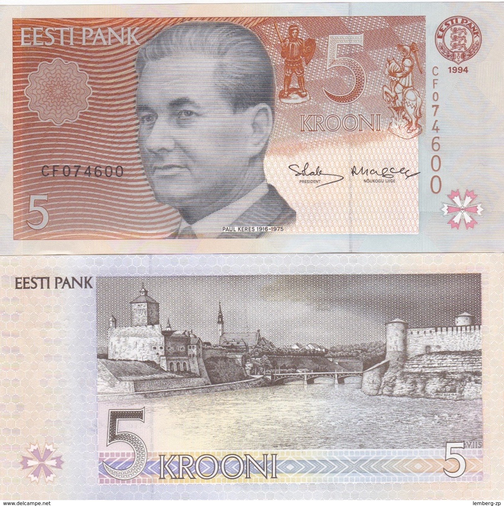 Estonia - 5 Krooni 1994 UNC Lemberg-Zp - Estonia