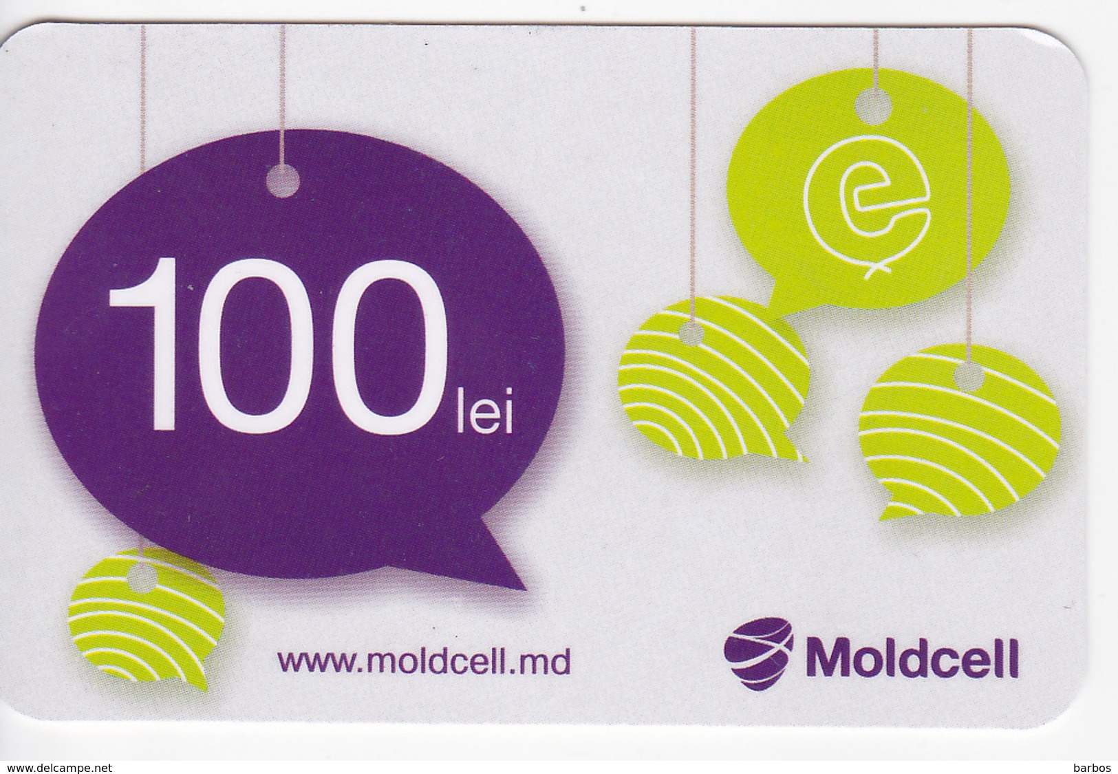 Moldova , Moldavie  Moldau , Prepaid  Phonecard - Moldcell , 100 Lei , Paper , Used - Moldova