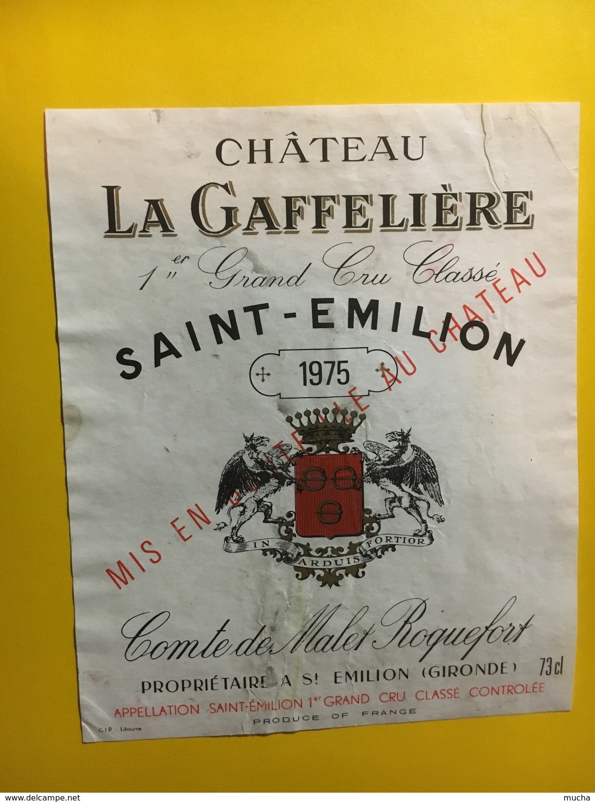 6475 - Château La Gaffelière 1975 Saint-Emilion - Bordeaux