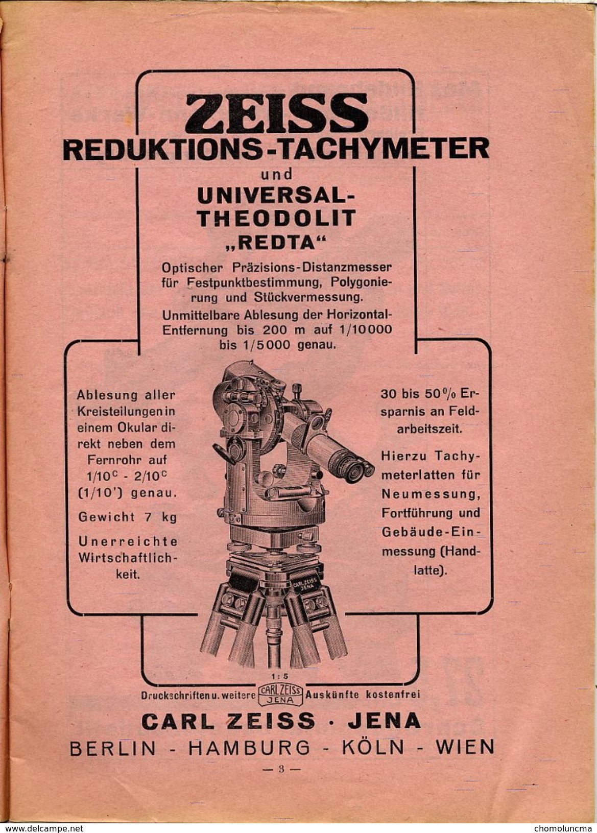 1940 TOPOGRAPHIE GÉOMÈTRE SURVEYING GÉODÉSIE GEODESY Zeitschrift Für Vermessungswesen Theodolit Théodolite Theodolite - Technical