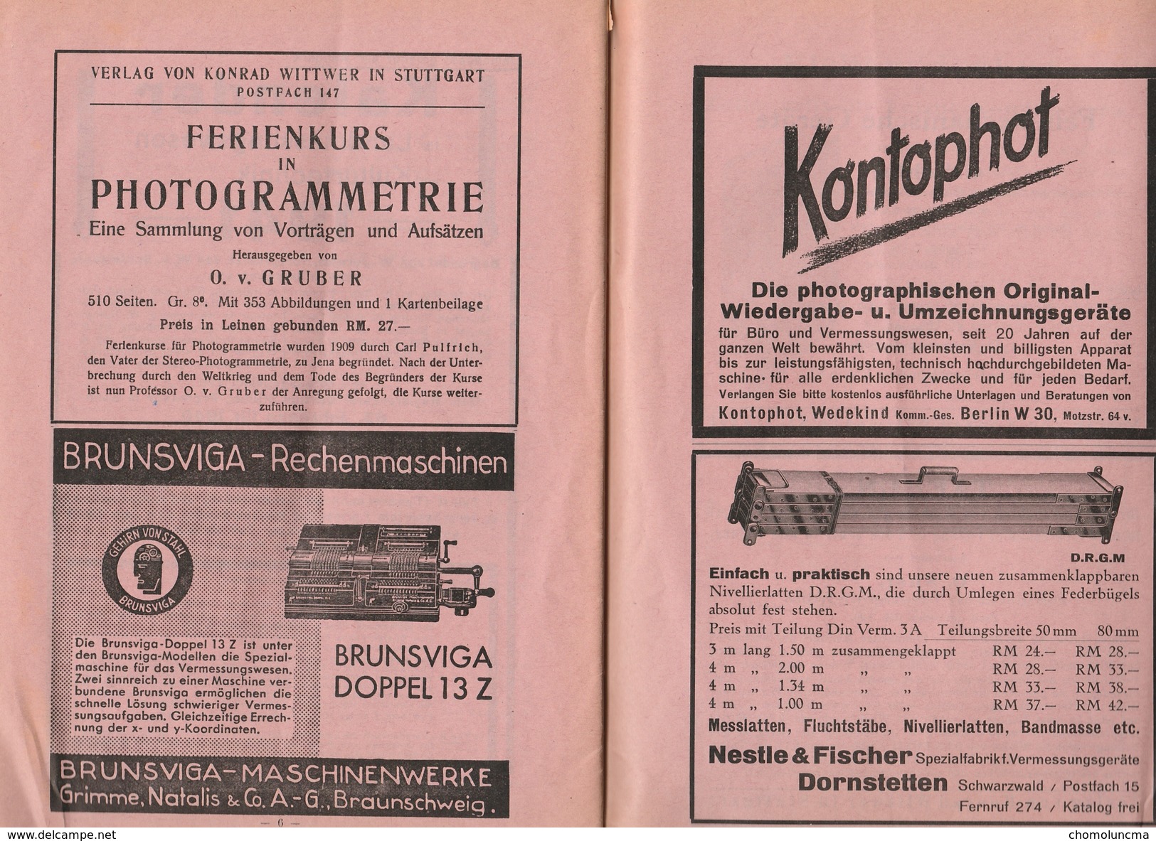 1940 TOPOGRAPHIE GÉOMÈTRE SURVEYING GÉODÉSIE GEODESY Zeitschrift Für Vermessungswesen Theodolit Théodolite Theodolite - Técnico