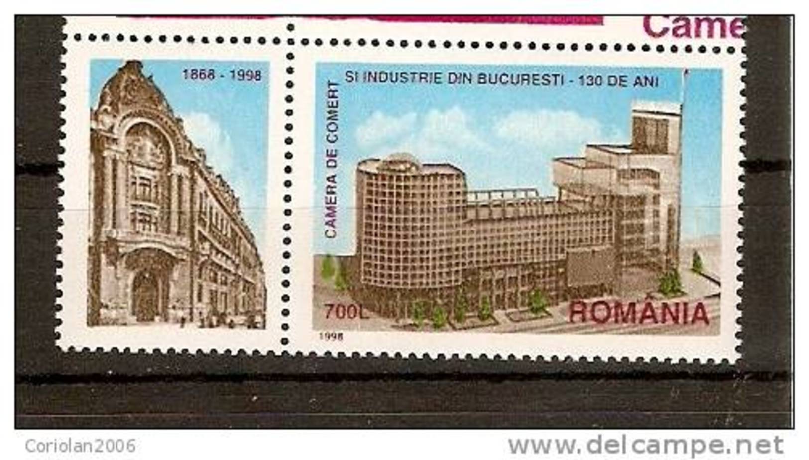 Romania 1998 MNH / 130 Years Romanian Chambre Of Commerce - Ungebraucht