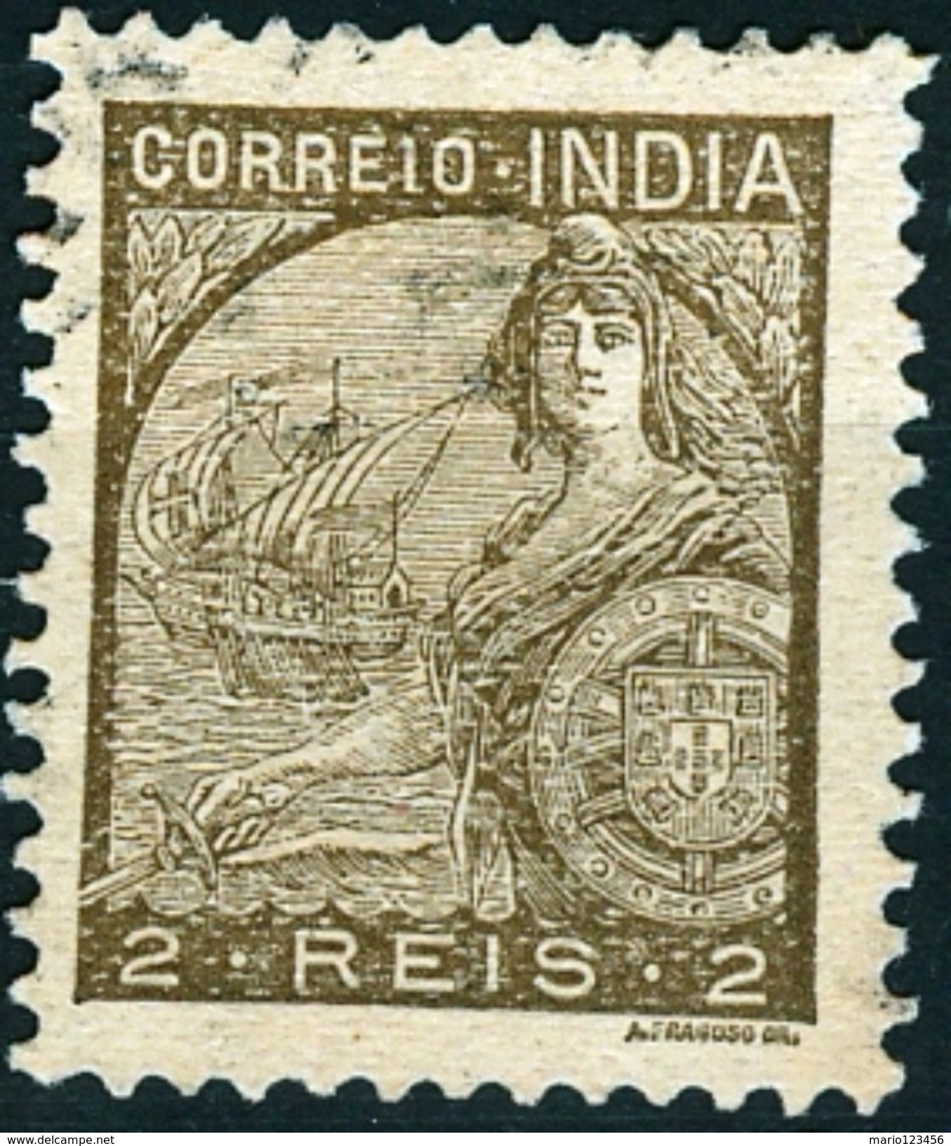 INDIA, PORTUGUESE INDIA, VASCO DA GAMA, 1933, FRANCOBOLLI USATI, 2 R. Michel 380   Scott 425 - Portugiesisch-Indien