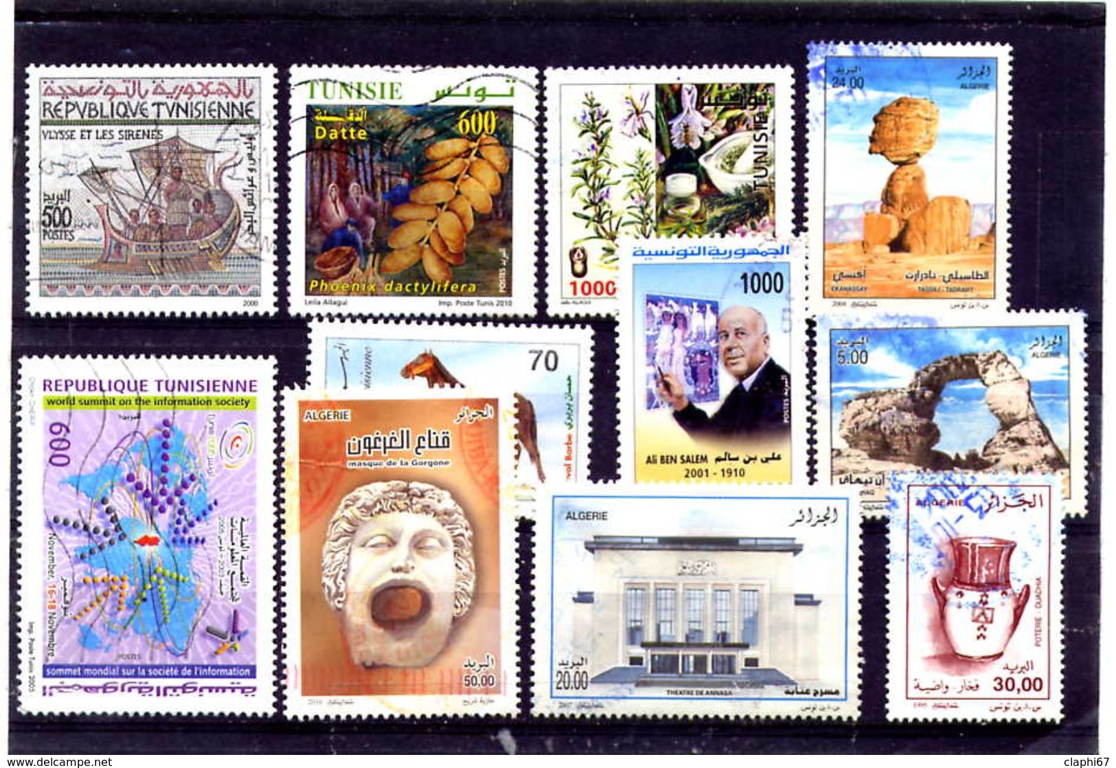 Algérie /Tunisie Divers Timbres Plupart Oblitérés Used Voir Scan - Collections (sans Albums)