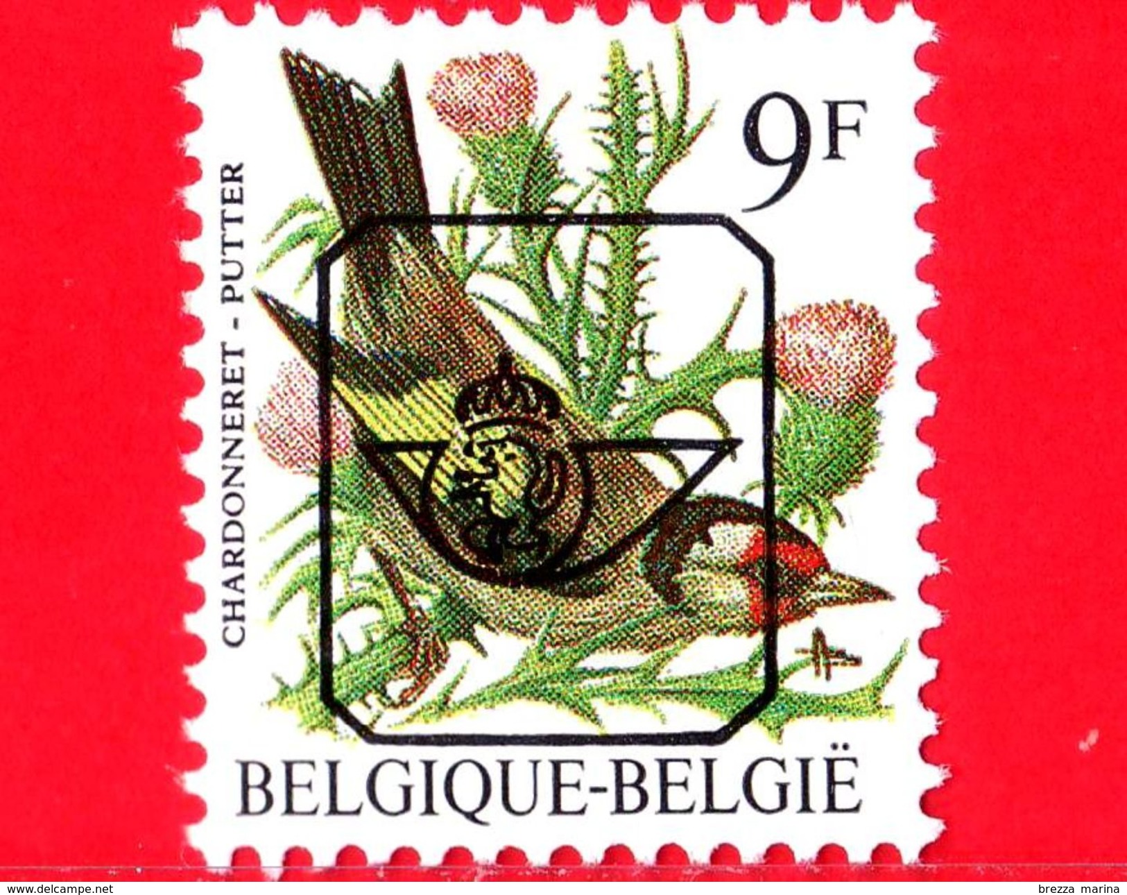 Nuovo - MNH - BELGIO - 1986 - Uccelli Di Buzin - Cardellino - Carduelis Carduelis - Preannullato - 9 - Sobreimpresos 1986-96 (Aves)