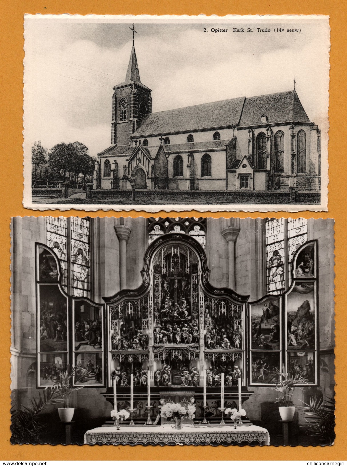 2 Cp - Opitter - Kerk St Trudo - Retabel - M. SCHOUTEDEN - Bree