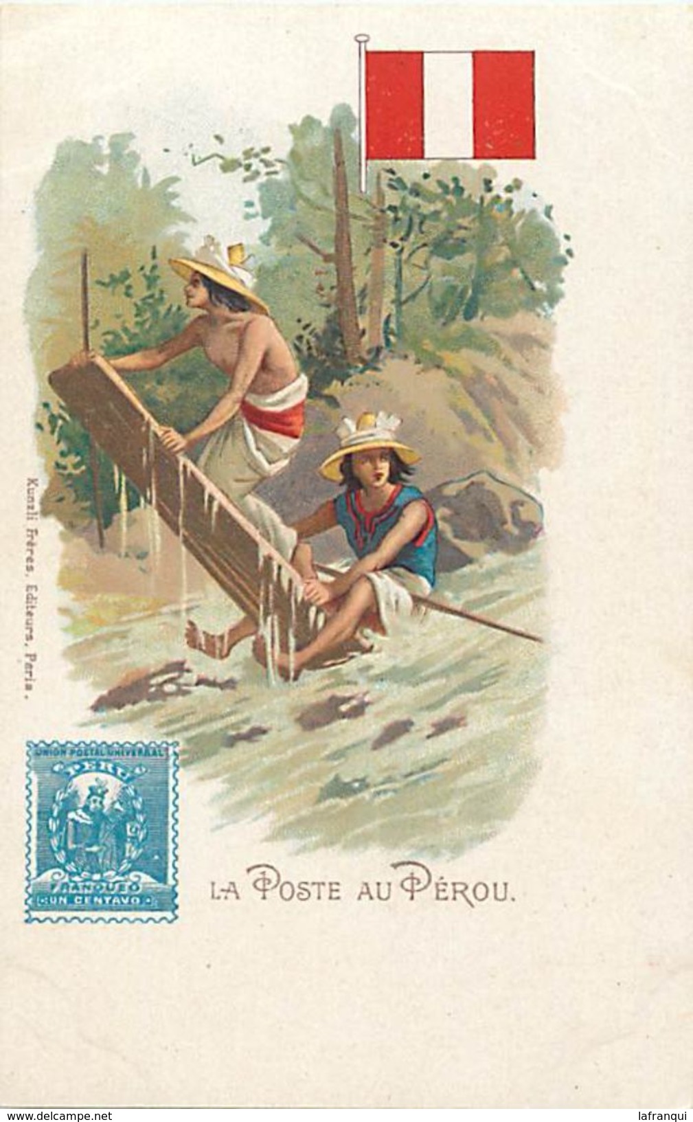 Pays Div-ref L136- Perou- Peru  -la Poste - Post Office - Timbre - Philatelie - Illustrateurs - Dessin Illustrateur - - Peru