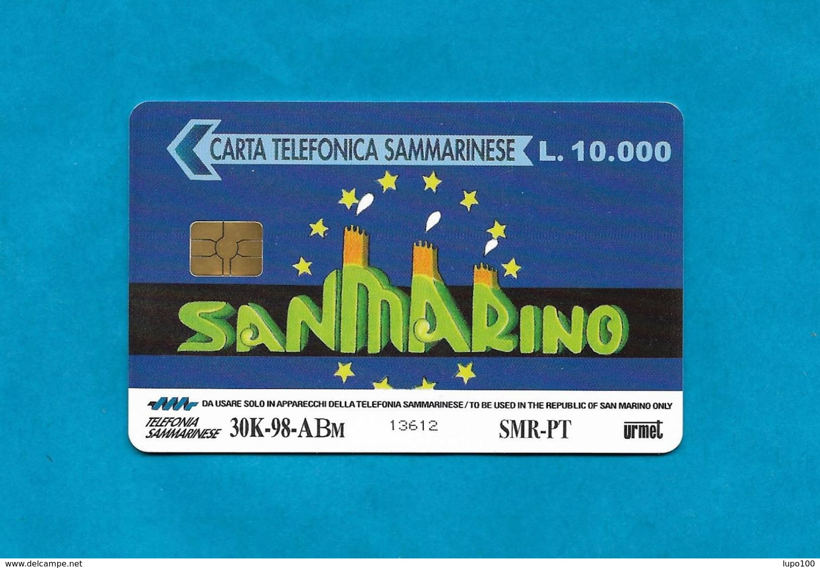 SAN MARINO SCHEDA TELEFONICA NUOVA NEW PHONECARD 30 EUROPA CARD SHOW 98 DELFINO L. 10.000 - San Marino