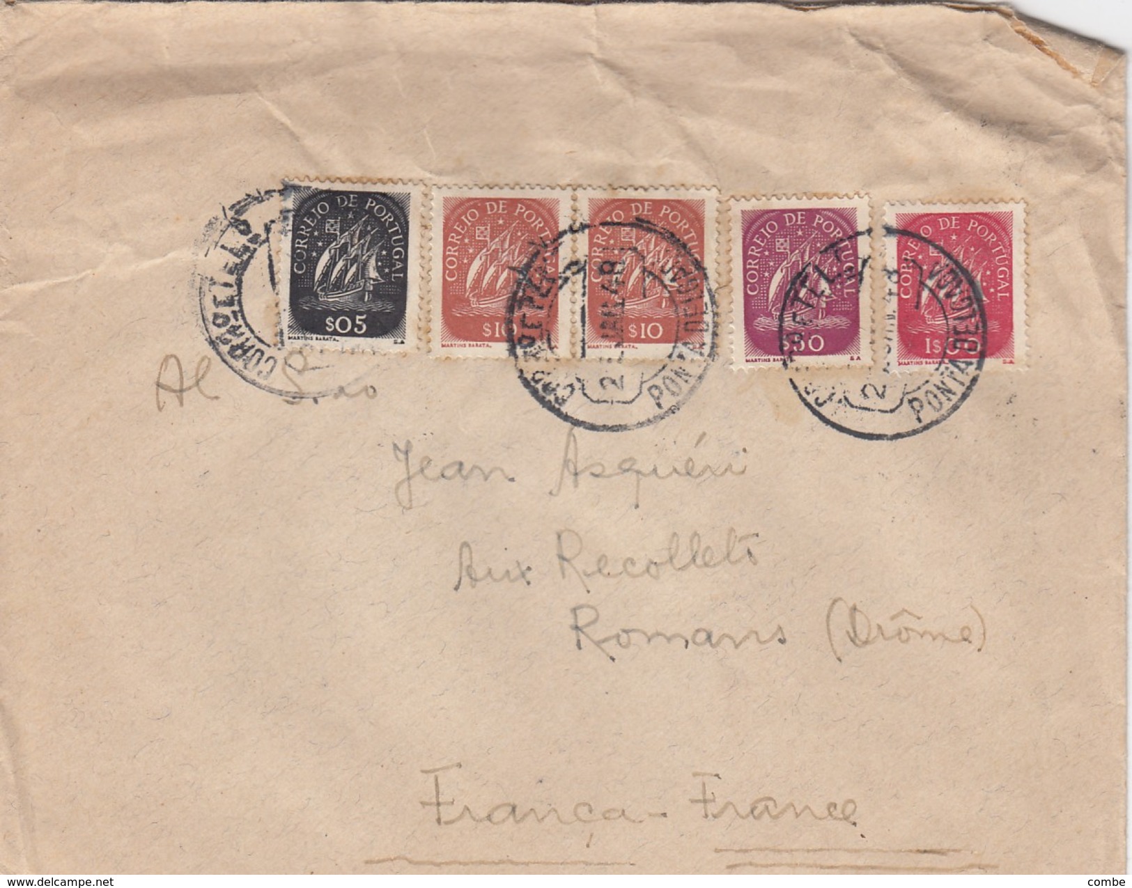 PORTUGAL  COVER.     /  2 - Postmark Collection