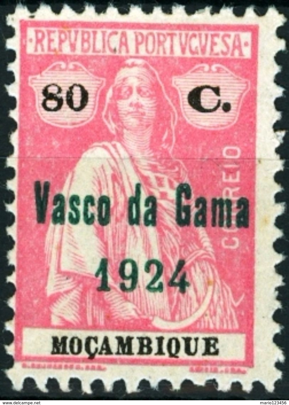 MOZAMBICO, MOZAMBIQUE, COLONIA PORTOGHESE, PORT. COL., CERES, 1924, NUOVI (MLH*), 80 C. Mi. 262   YT 260   Scott 237 - Mozambique