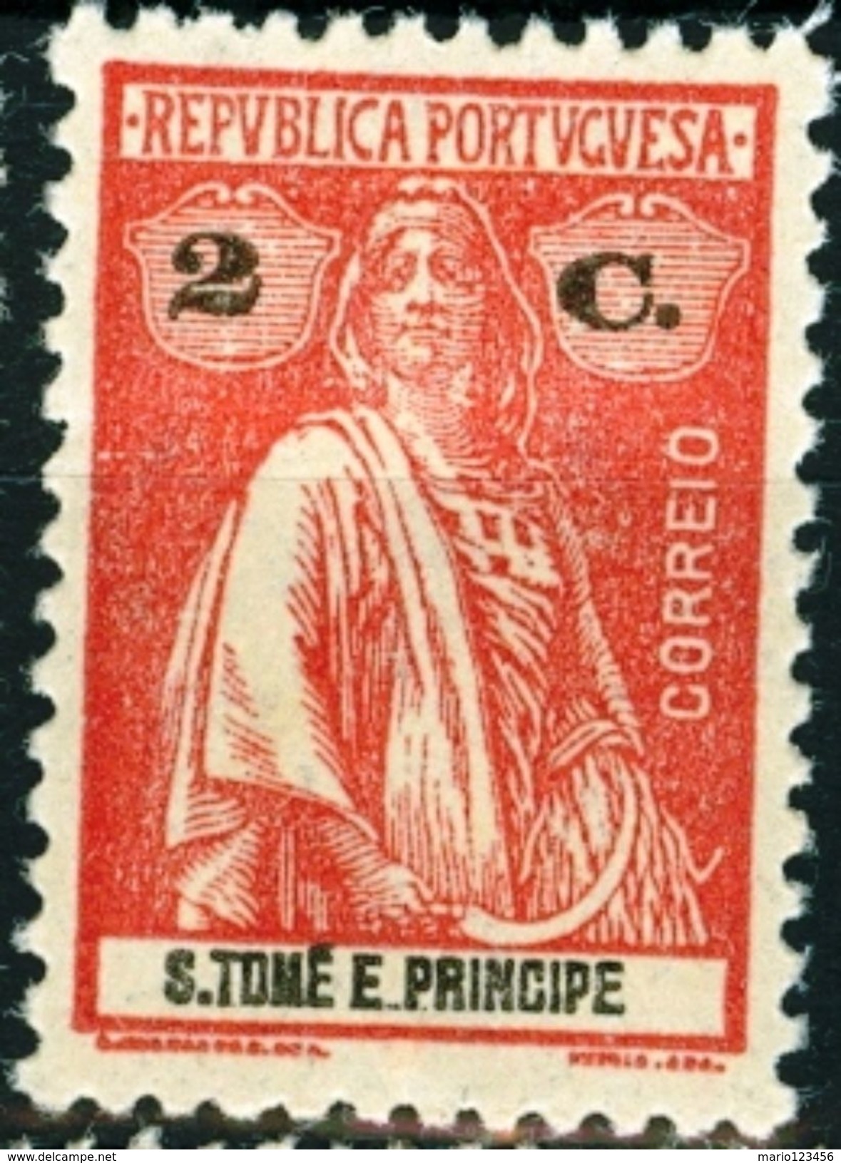 ST. THOMAS AND PRINCE ISLANDS, COLONIA PORTOGHESE, CERES, 1914, NUOVI (MLH*), 2 C. Michel 193A   YT 205(A) - St. Thomas & Prince