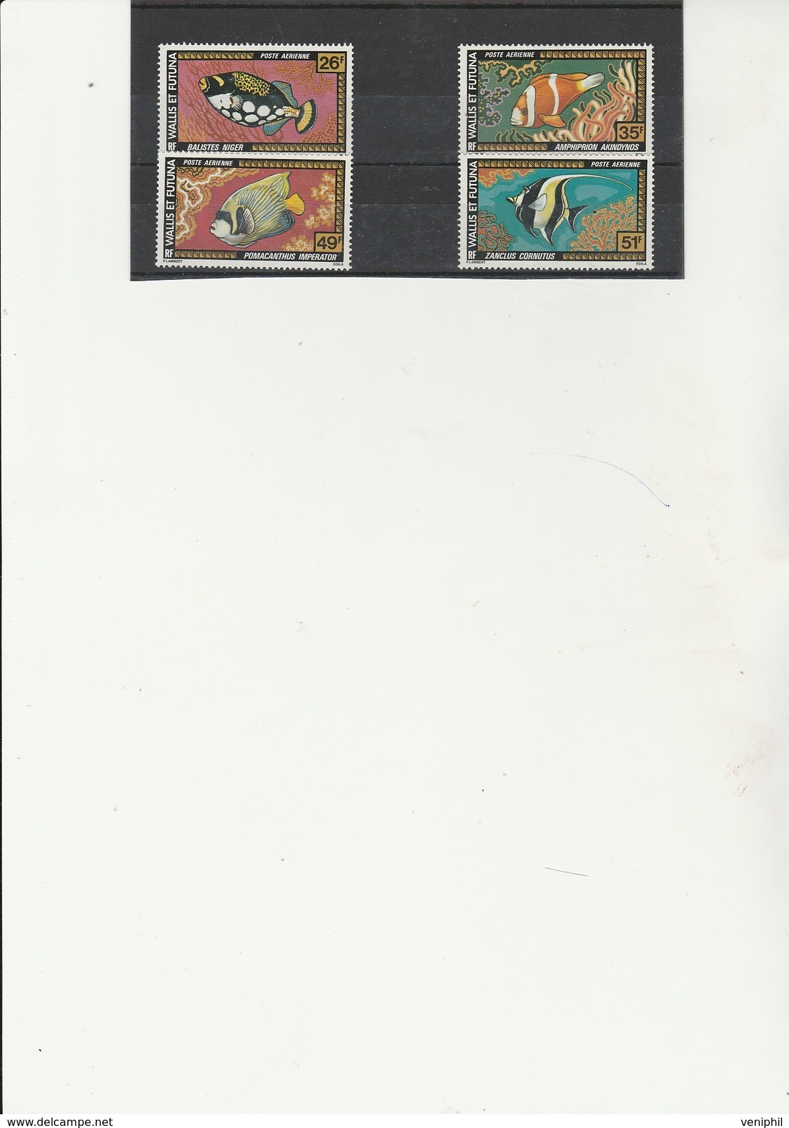 WALLIS ET FUTUNA - POSTE AERIENNE  N° 76 A 79  NEUF INFIME CHARNIERE - ANNEE 1978 -COTE : 19 € - Unused Stamps
