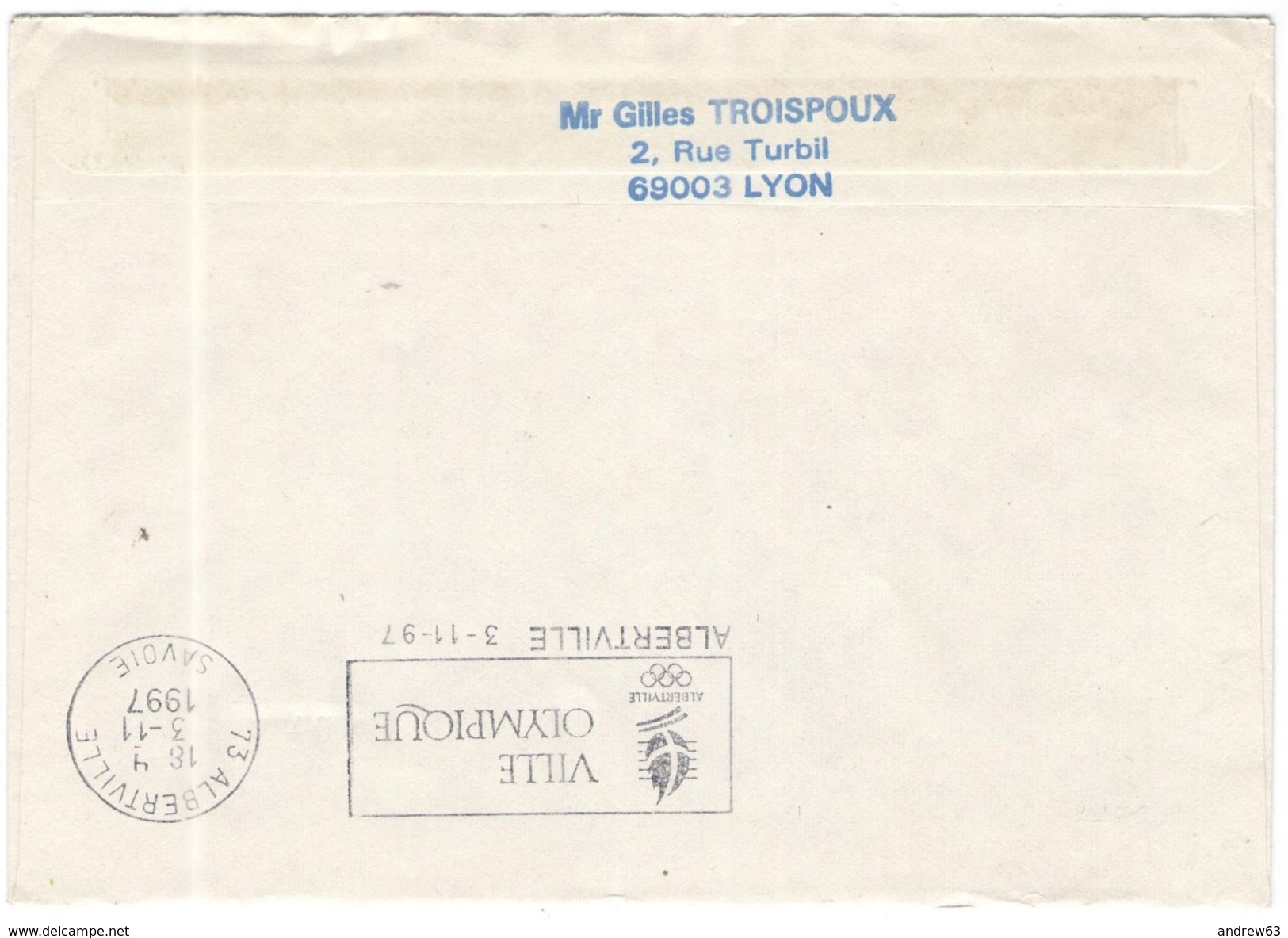 FRANCIA - France - 1997 - Marianne De Luquet Rouge + FD, Fausse Direction - Viaggiata Da Lyon Per Bourg-Saint-Maurice - Storia Postale