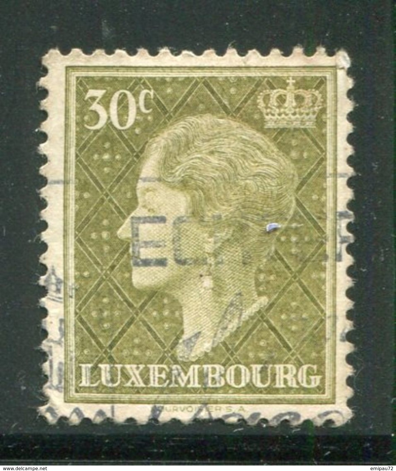 LUXEMBOURG- Y&T N°545- Oblitéré - 1948-58 Charlotte Linksprofil