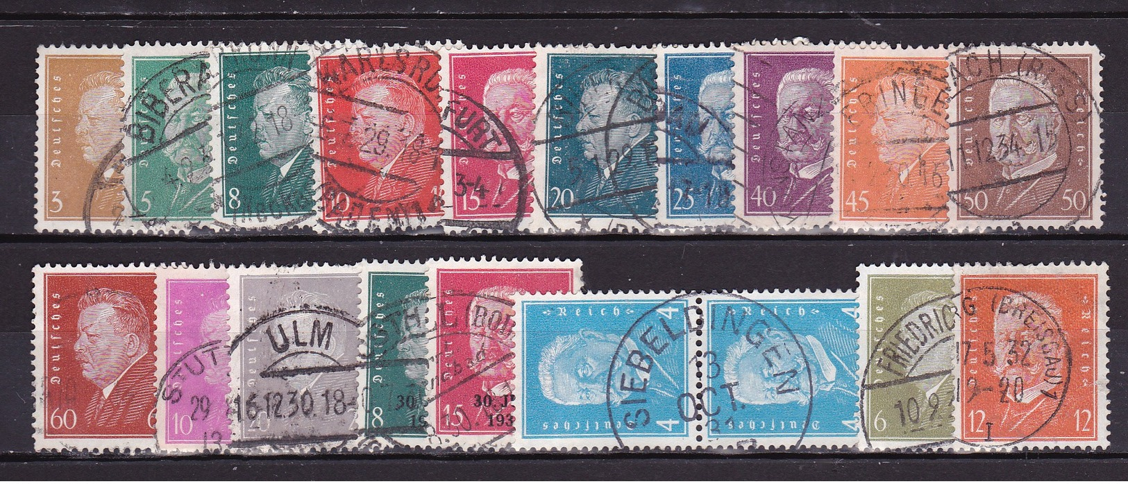 Deutsches Reich 1928/32. Ebert & Hindenburg. Michel: € 40 - Used Stamps