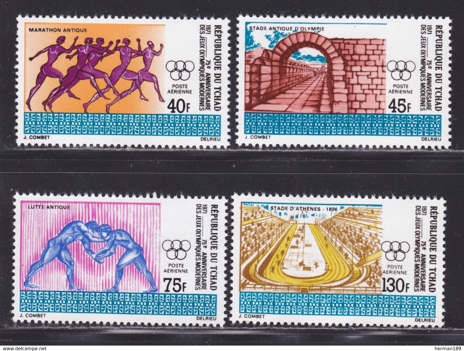 TCHAD AERIENS N°   89 à 92 ** MNH Neufs Sans Charnière, TB (D4419) Sports, Jeux Olympiques - Chad (1960-...)