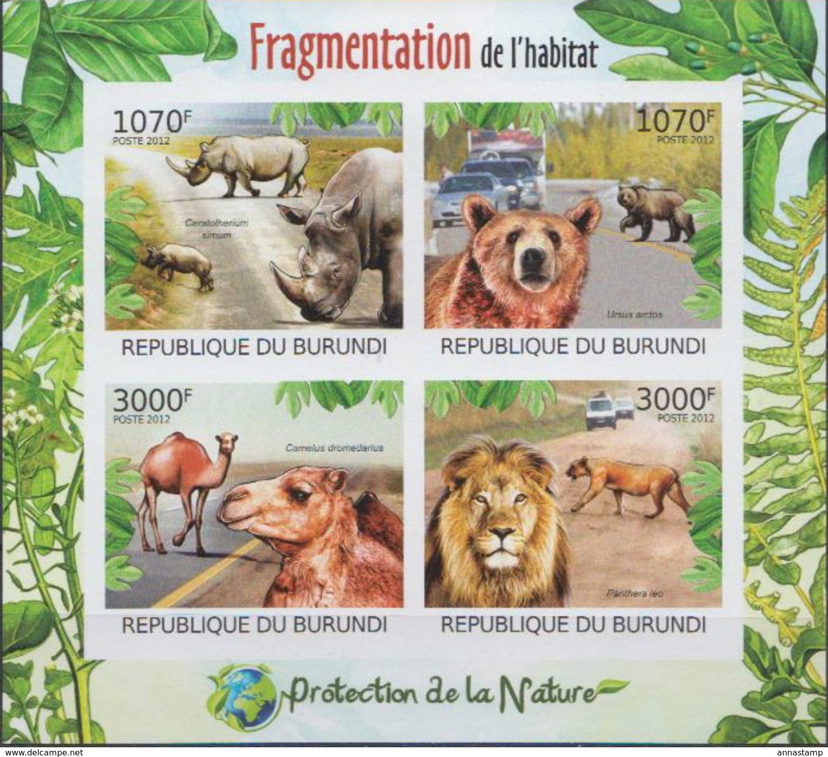 Burundi MNH Fragmentation Imperforated Sheetlet And SS - Andere & Zonder Classificatie