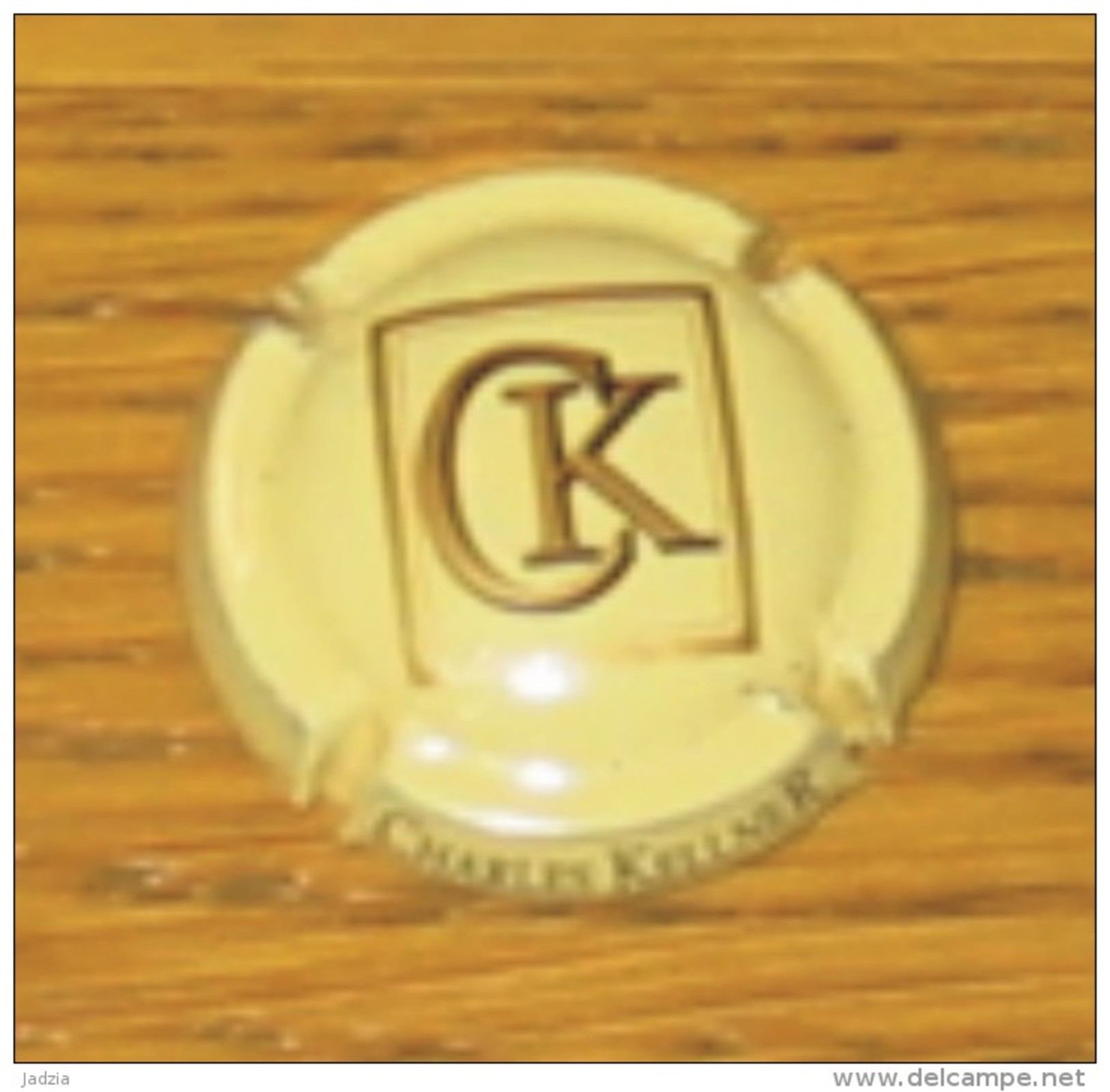 Plaque De Muselet Ou Capsule De Crémant D'Alsace CK Charles Kellner Beige - Autres & Non Classés