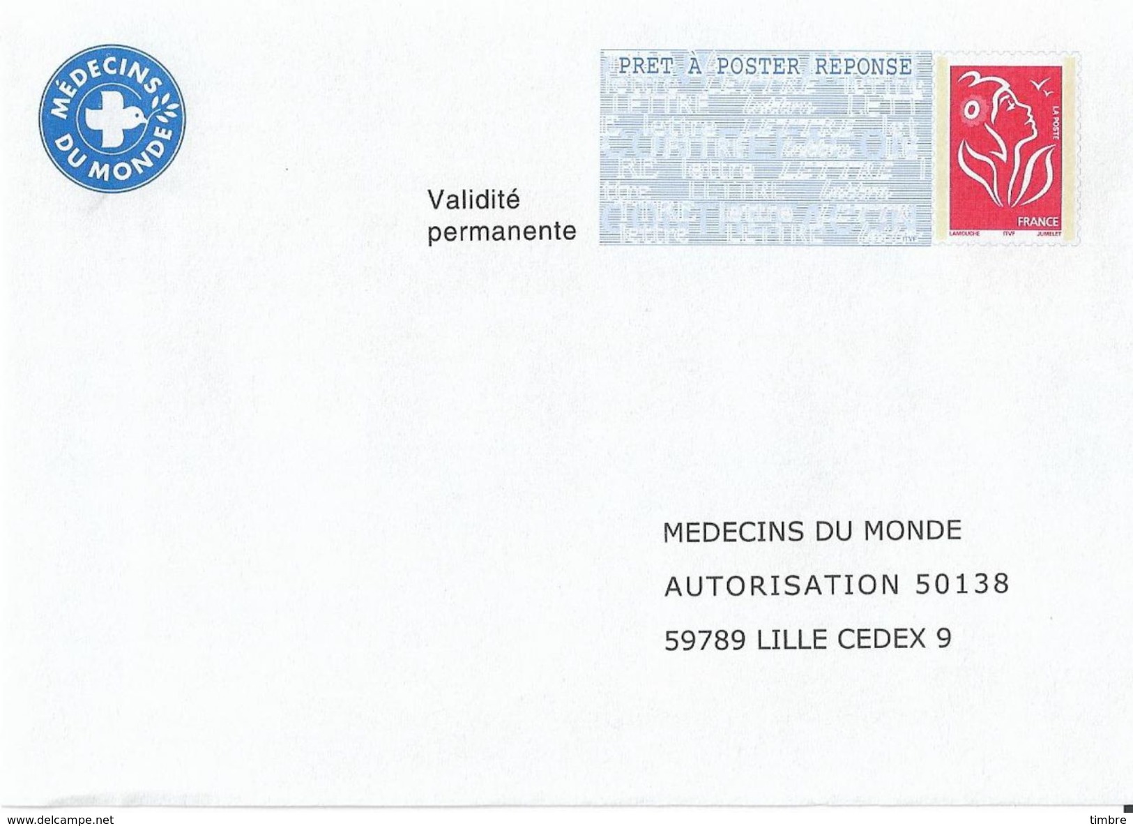 Entier Postal Medecins Du Monde 05R456 - Prêts-à-poster:Answer/Lamouche