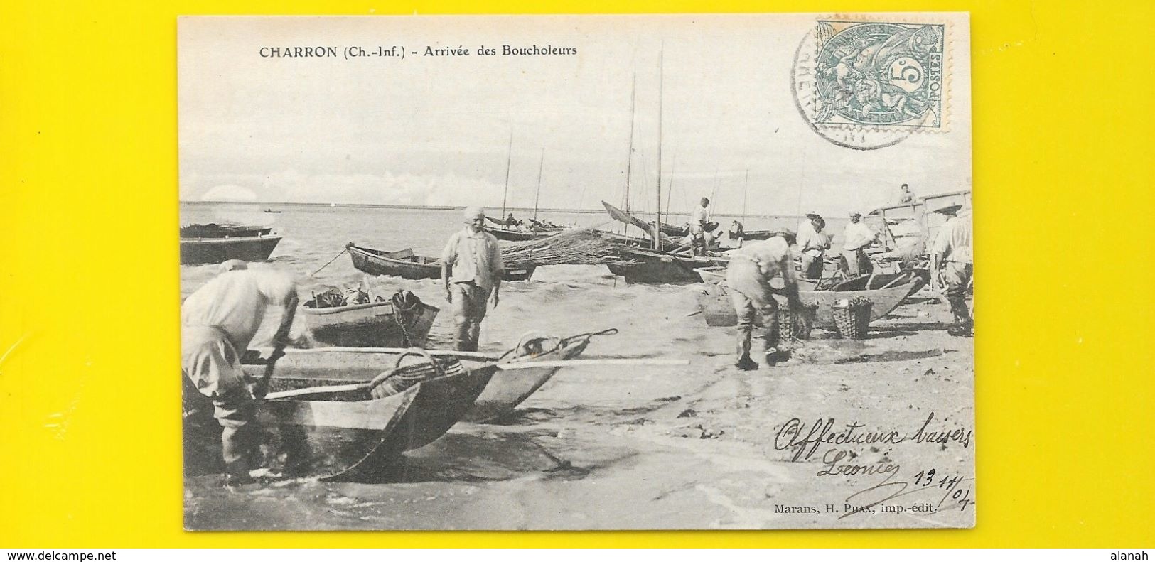 CHARRON Rare Arrivée Des Boucholeurs (Prax) Charente Maritime (17) - Autres & Non Classés