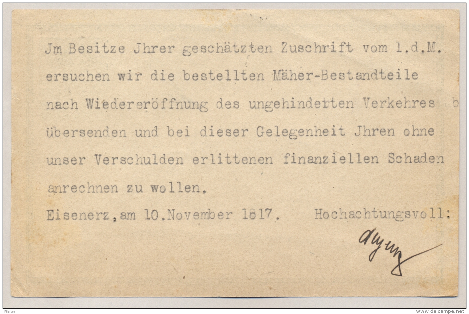 Schweiz - 1917 - 5 Cent Overprint On 3 Cent Portomarke On Taxed And Censored Postcard From KuK Eizenerz To Winterthur - Strafportzegels