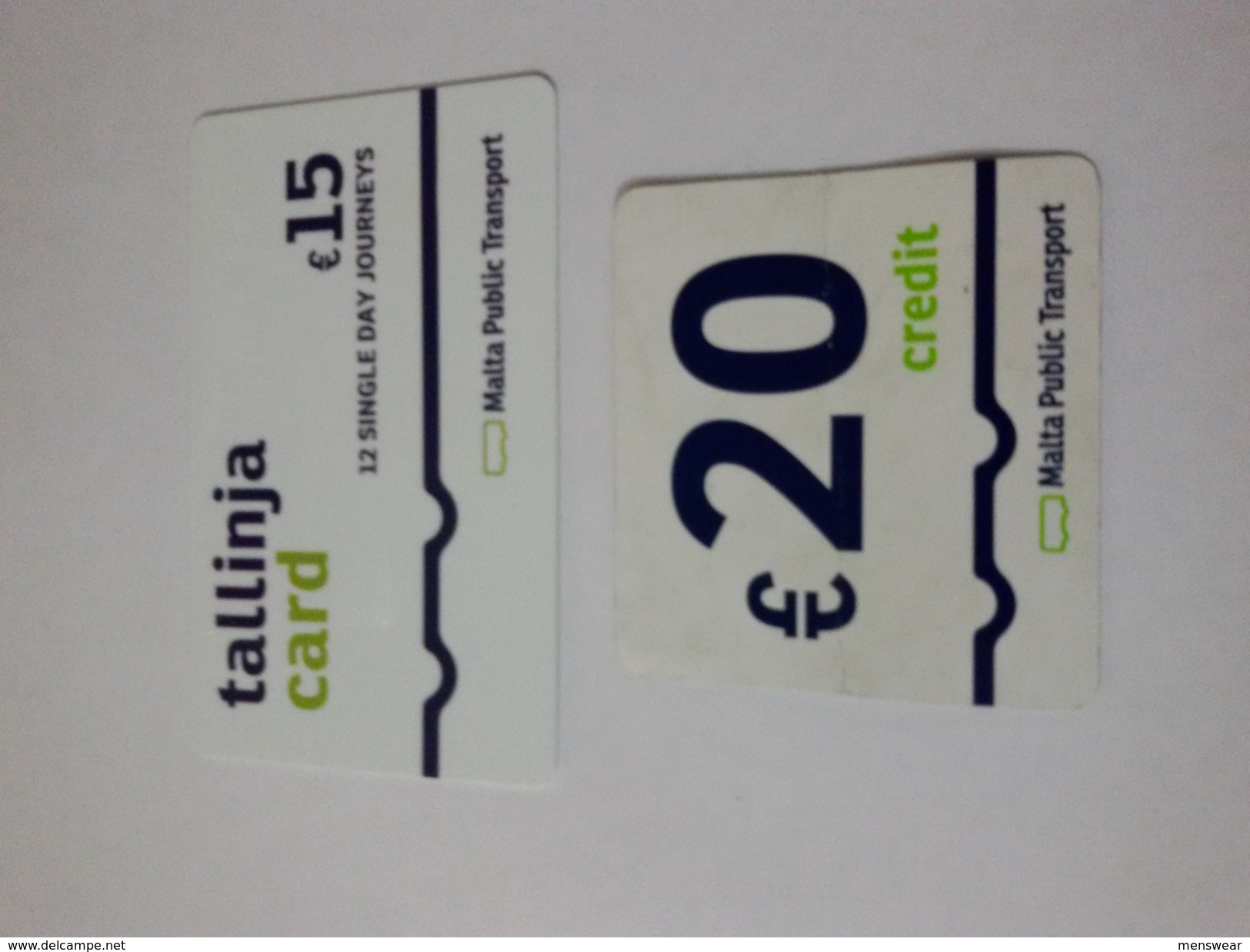 MALTA - 2 CARDS TAL LINJA CREDIT 15 +20 EUROS  FROM MALTA - 2015 - Europe