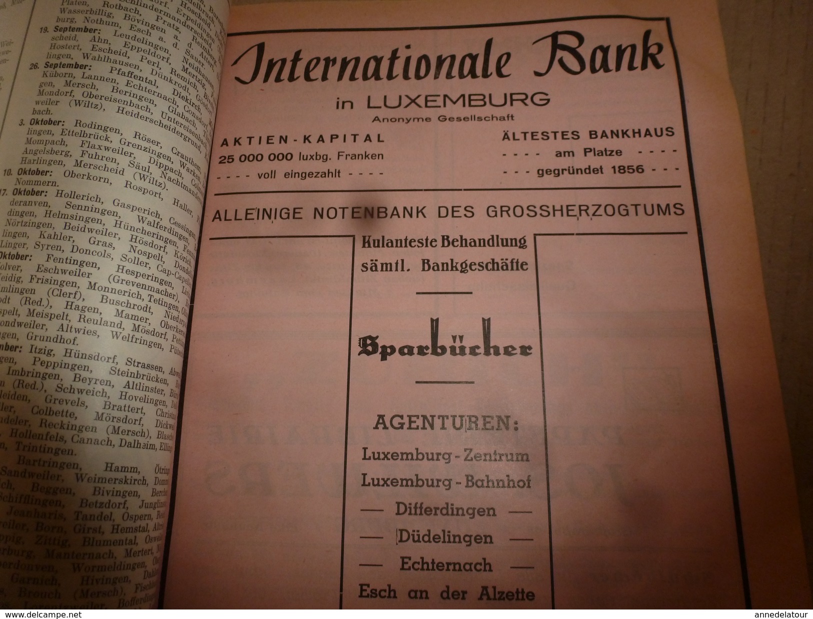 1937  MARIEN KALENDER ----> Luxemburg ; Ulflingen; Lebensweisheiten;Das Sühnekreuz;Humoristisches;etc