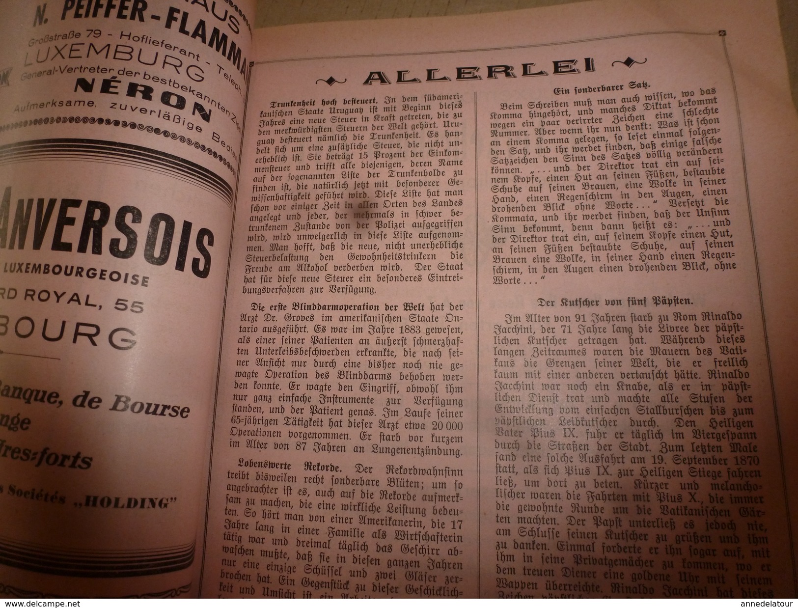 1937  MARIEN KALENDER ----> Luxemburg ; Ulflingen; Lebensweisheiten;Das Sühnekreuz;Humoristisches;etc