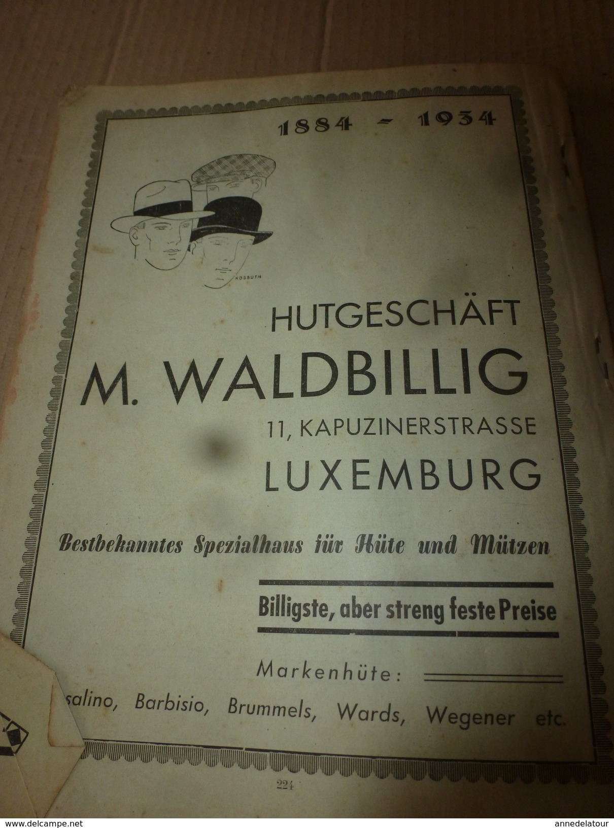 1935   MARIEN KALENDER Luxemburg;Das Brechen; Das Schwingen;Die Stre'f; Das Geburtshaus Don Boscos; etc