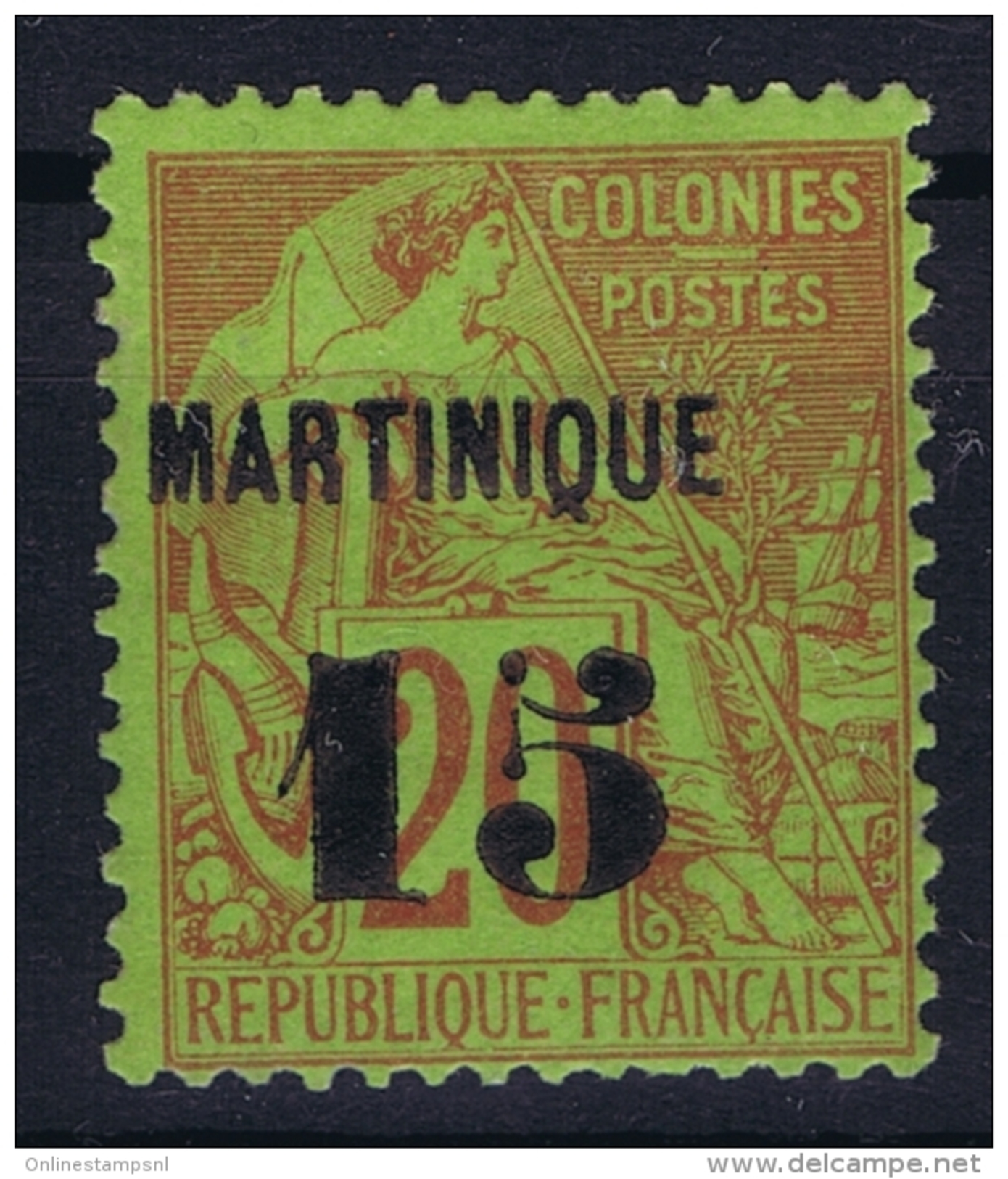 Martinique:  Yv Nr  5 MH/* Falz/ Charniere  Signed/ Signé/signiert Miro - Nuovi