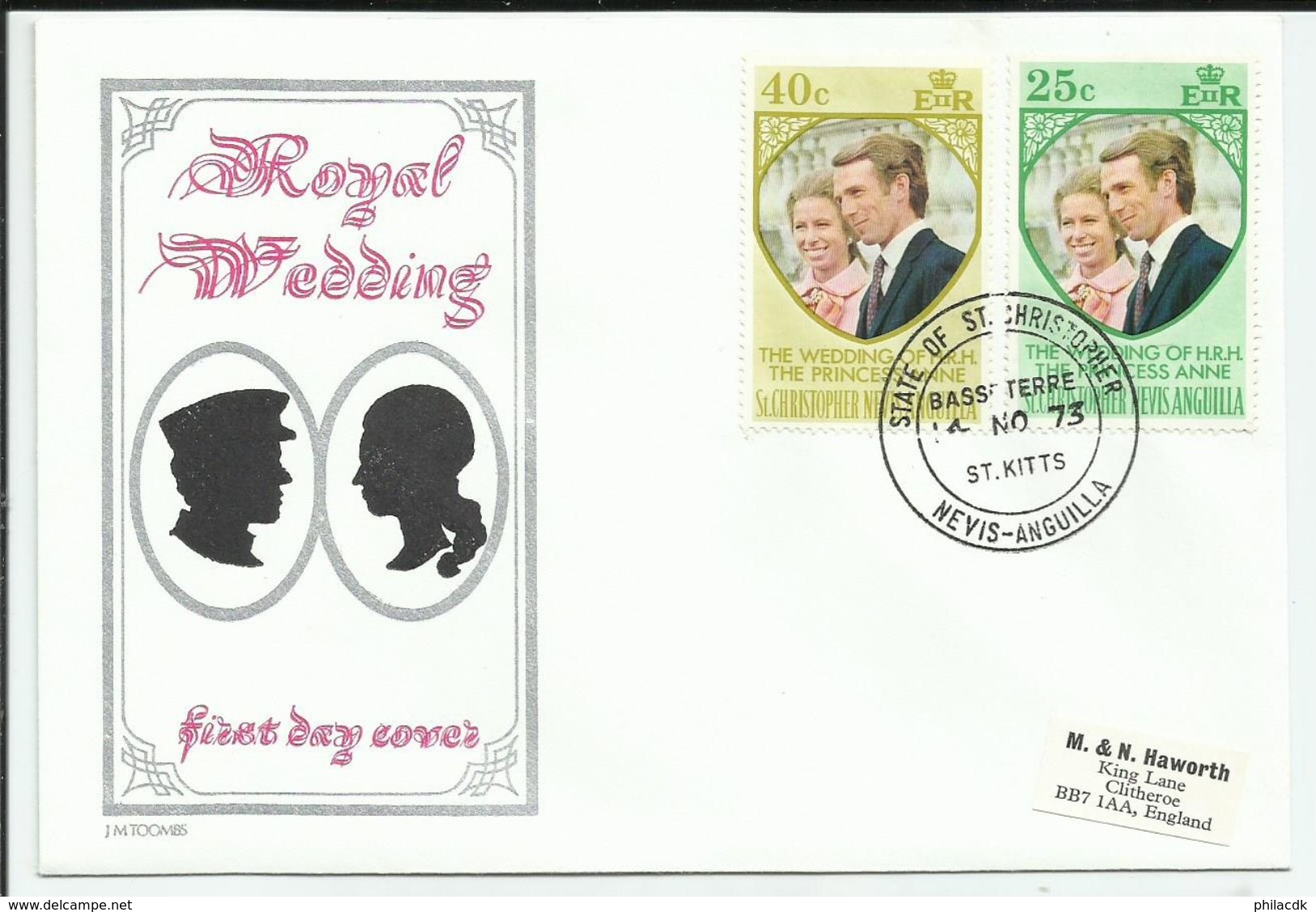 ROYAL WEDDING/SILVER JUBILEE/QUEEN ELISABETH 2 - LOT DE 50 FDC DIFFERENTS PAYS POUR ETUDE - 100 SCANNS RECTO VERSO - Collections (without Album)