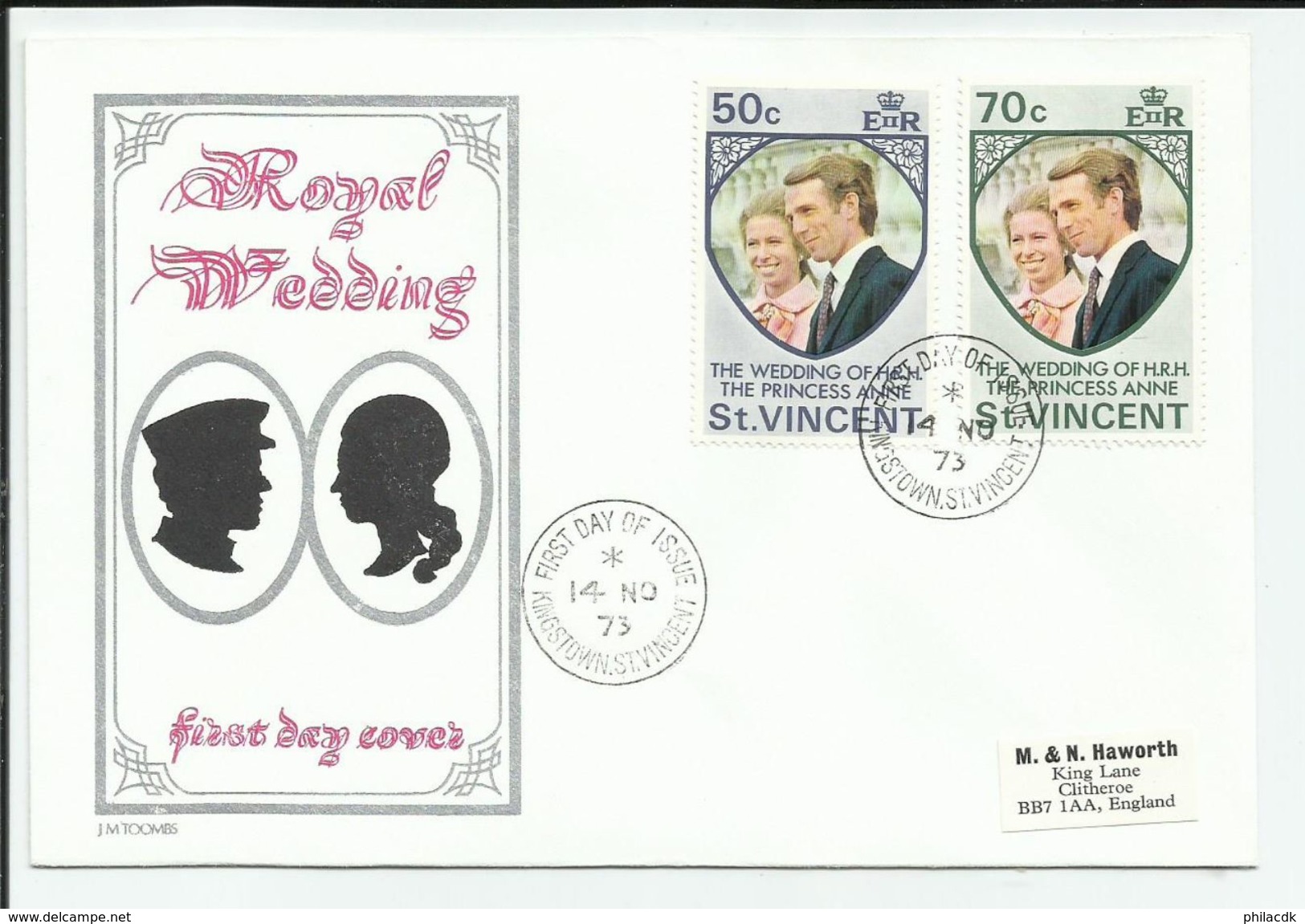 ROYAL WEDDING/SILVER JUBILEE/QUEEN ELISABETH 2 - LOT DE 50 FDC DIFFERENTS PAYS POUR ETUDE - 100 SCANNS RECTO VERSO