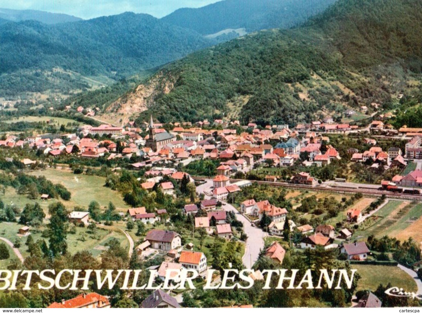 Bitschwiller Les Thann Vue Aerienne Vallée De La Thur CPM Ou CPSM - Autres & Non Classés