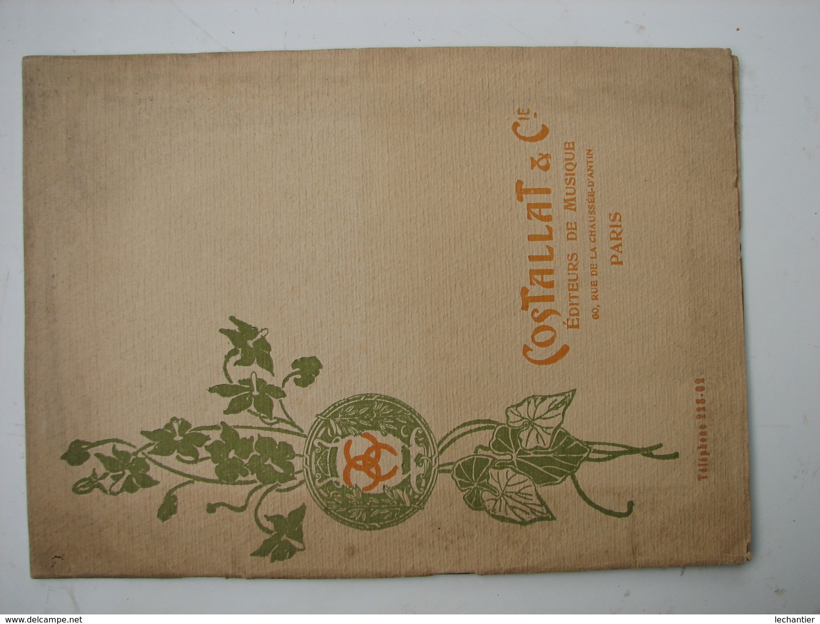 Catalogue Costellat Et Cie éditeurs De Musique 60 Rue Chaussée D'Antin - 1900 – 1949