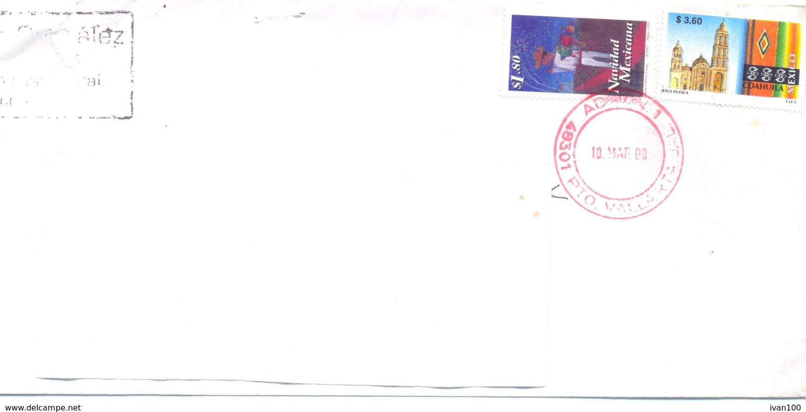 2000. Mexico, The Letter Sent  Air-mail Post To Moldova - Mexico