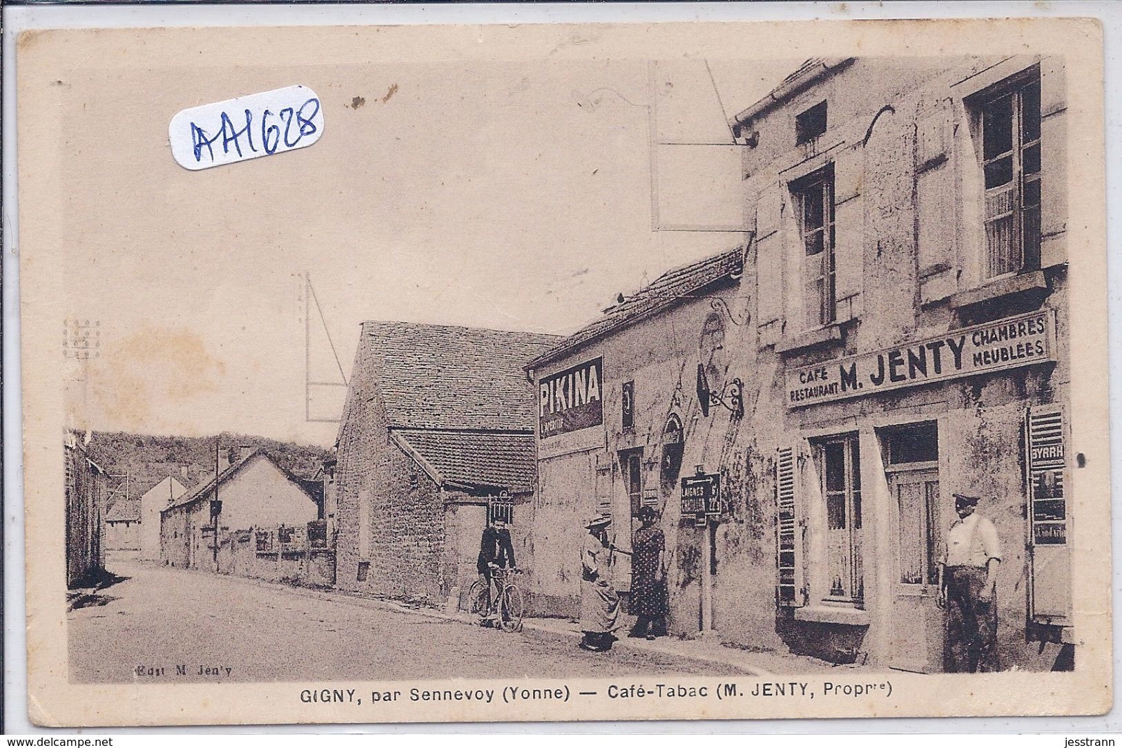 GIGNY- CAFE-TABAC JENTY - Autres & Non Classés