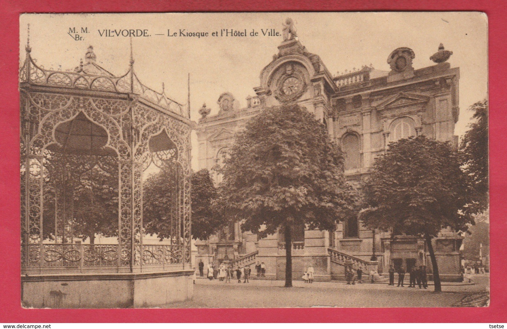 Vilvoorde - Le Kiosque Et L'Hôtel De Ville - 1921 ( Verso Zien ) - Vilvoorde
