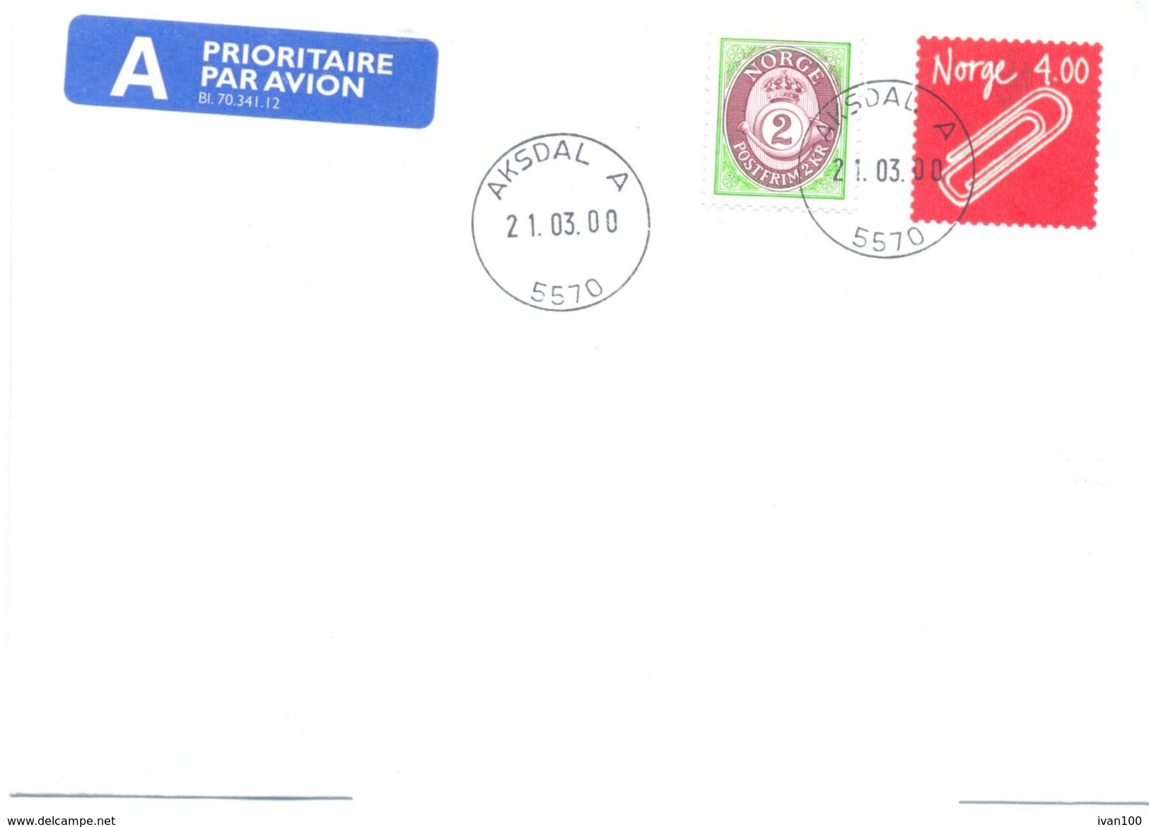 2000. Norway,  The Letter Sent By  Air-mail Post To Moldova - Cartas & Documentos