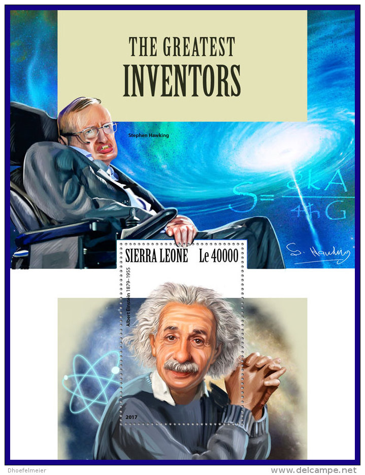 SIERRA LEONE 2017 MNH** Greatest Inventors Erfinder Inventeurs S/S - OFFICIAL ISSUE - DH1801 - Sonstige & Ohne Zuordnung