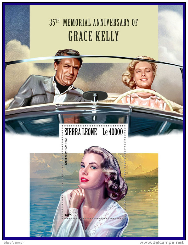 SIERRA LEONE 2017 MNH** Grace Kelly F. Sinatra C. Grant S/S - OFFICIAL ISSUE - DH1801 - Film