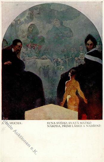Mucha, A. Slawisches Epos Künstlerkarte 1912 I-II - Ohne Zuordnung