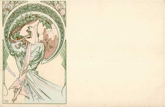 Mucha, Alfons Frau Jugendstil I-II Art Nouveau - Ohne Zuordnung