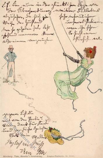 Kirchner, R. Jugendstil TSN-Verlag 5541 Künstlerkarte I-II Art Nouveau - Kirchner, Raphael