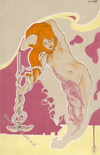 Jugendstil Erotik Frau  Künstlerkarte I-II Art Nouveau Erotisme - Non Classificati