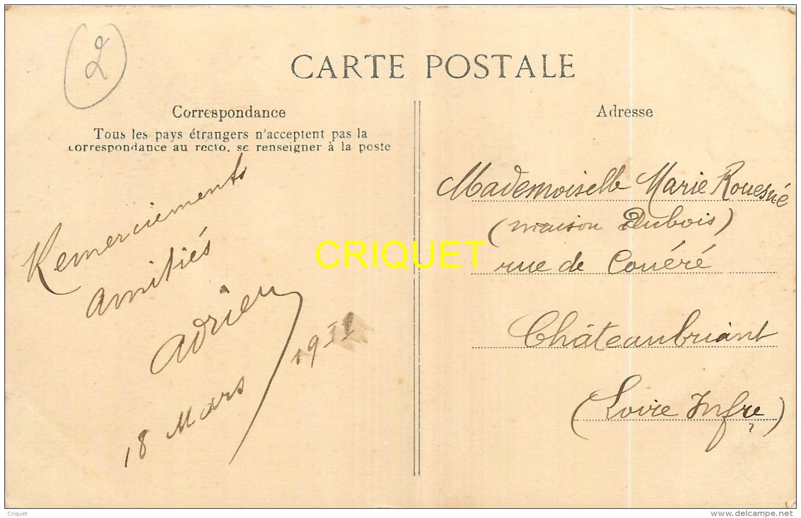 53 Meslay Du Maine, Grande Rue, N° 2, Animée, Maison Tonnellier, Belle Charrette Attelée....., Affranchie 1911 - Meslay Du Maine