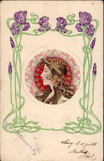 Jugendstil Frau Prägedruck 1903 I-II (Ecke Abgestossen) Art Nouveau - Non Classificati