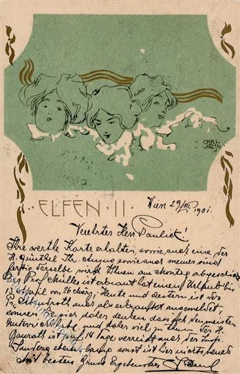 Jozsa, Carl Jugendstil Künstlerkarte 1901 I-II Art Nouveau - Zonder Classificatie