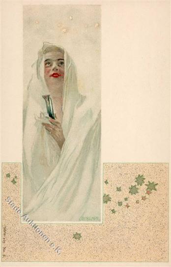 Kempf, G. Th. Von Hartenkampf Frau Jugendstil  Künstlerkarte I-II Art Nouveau - Zonder Classificatie