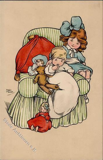 Künstler Marsh, HG.C. Kinder Puppe Teddy  Künstlerkarte I- - Zonder Classificatie